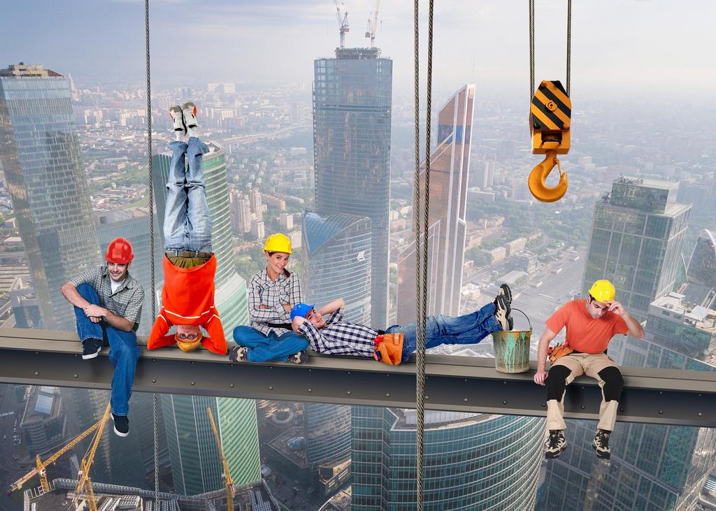Práce ve výškách je pro nás sranda.